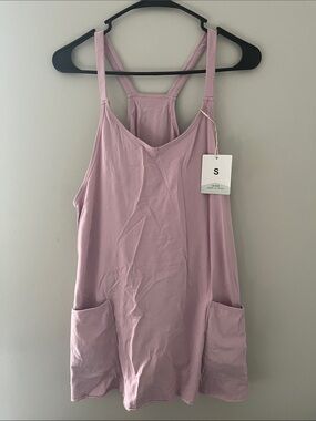 Women's Light Purple Athletic Dress with Pockets - Small